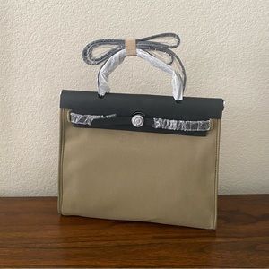 *FLAW Black Olive Green Canvas Leather 31 Bag Convertible Crossbody Satchel